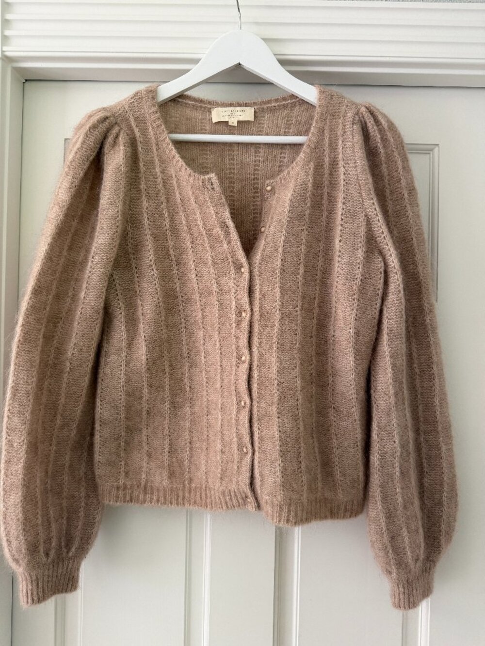 Sezane Amance Cardigan in Light Beige - Picture 2 of 2